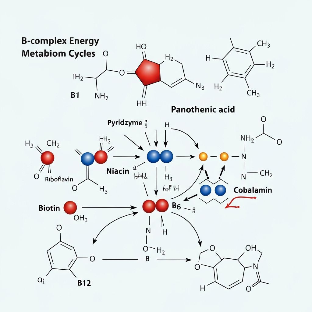 B-complex vitamins molecular structures